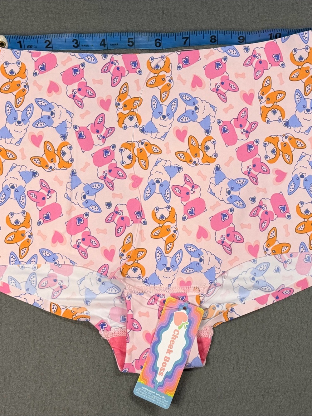 Cheek Boss pink with corgi dog print woman’s size small
